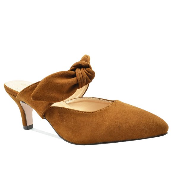 MULE HEELS WITH BOW - Picture 2 of 4